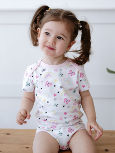 %100 Pamuk 2li Kısa Kollu Bebek Body - 2