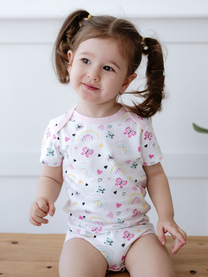 %100 Pamuk 2li Kısa Kollu Bebek Body - 2