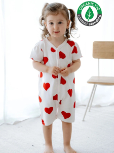 %100 Pamuk Kalpli Bebek-Çocuk Şort Pijama Takımı - Lilabio