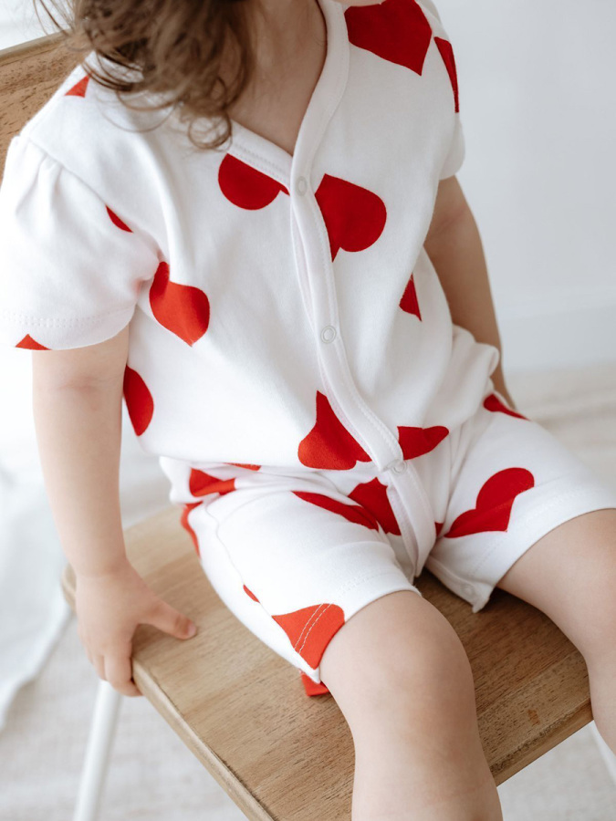 %100 Pamuk Kalpli Bebek-Çocuk Şort Pijama Takımı - 2