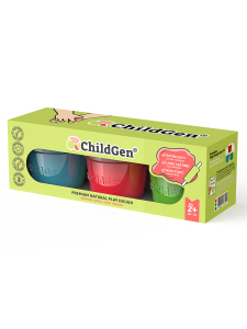 125 Gr 3'lü Oyun Hamuru Set Ana Renk - Childgen