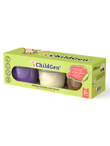 125 Gr 3'lü Oyun Hamuru Set Koyu Ton - Childgen