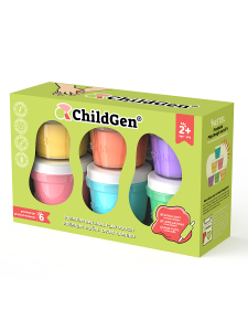 125 Gr 6'lı Pastel Glitter Hamur Seti - Childgen