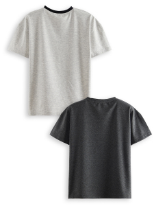 2 Pack Boy Black&Grey T-shirts - 4