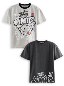 2 Pack Boy Black&Grey T-shirts - 3
