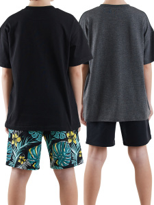 2 Pack Boy Black&Hawaii Shorts - 2