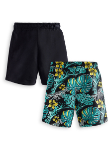 2 Pack Boy Black&Hawaii Shorts - 4