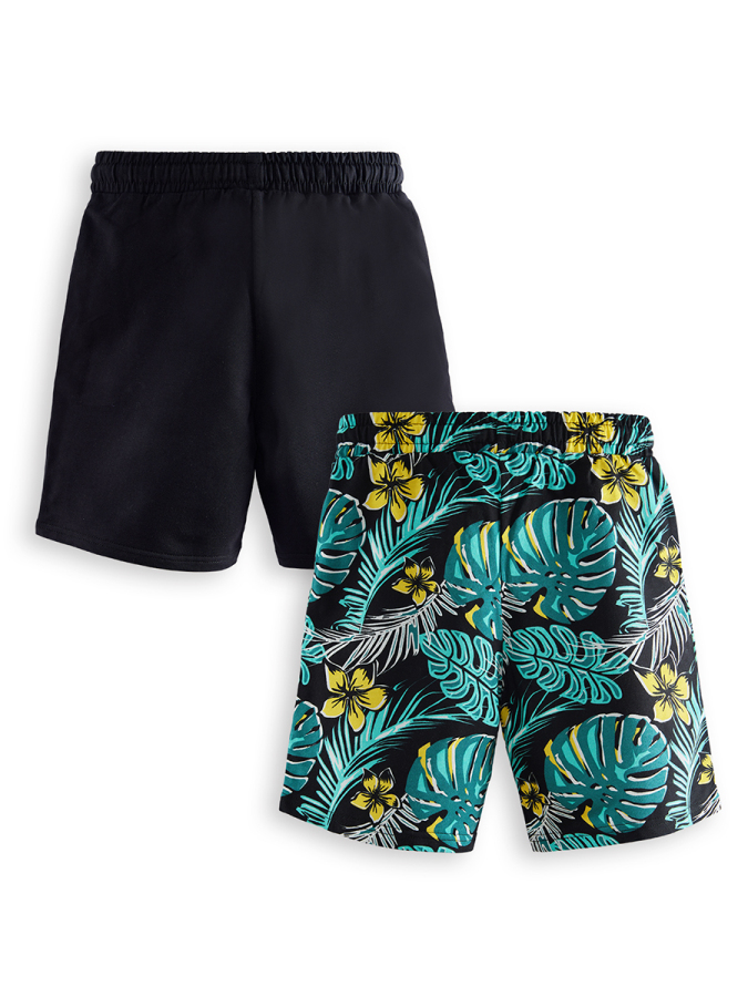 2 Pack Boy Black&Hawaii Shorts - 4