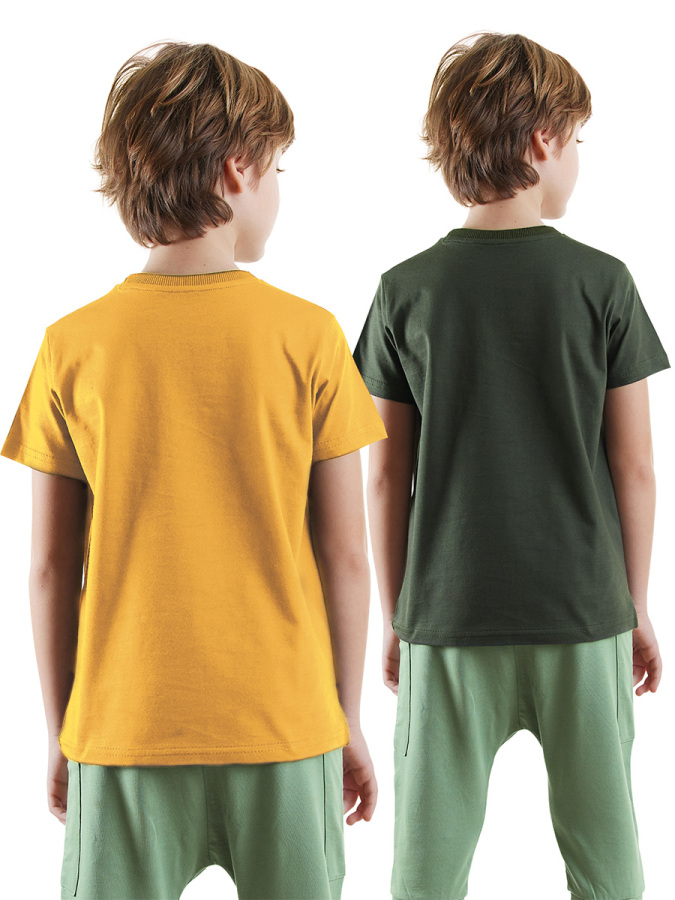 2 Pack Boy Khaki&Mustard T-shirts - 2
