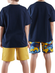 2 Pack Boy Mustard&Camo Shorts - 2