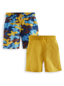 2 Pack Boy Mustard&Camo Shorts - 3