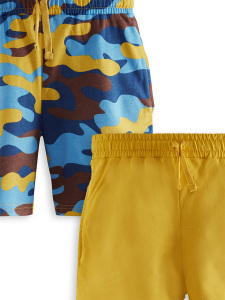 2 Pack Boy Mustard&Camo Shorts - 5