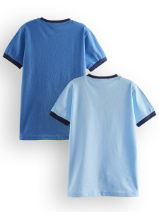 2 Pack Boy Navy Blue&Blue T-shirts - 4