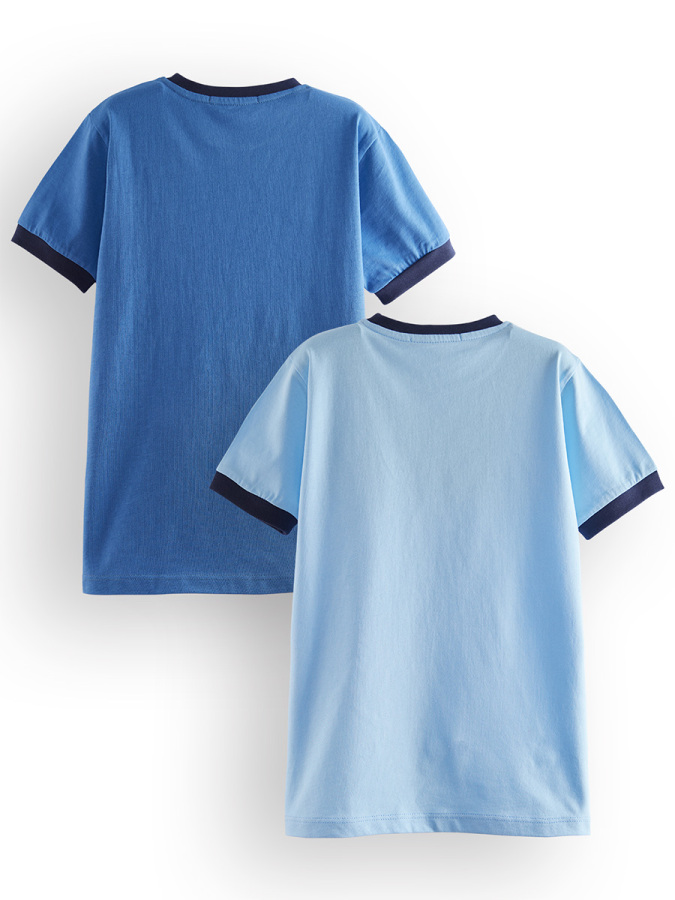 2 Pack Boy Navy Blue&Blue T-shirts - 4
