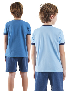 2 Pack Boy Navy Blue&Blue T-shirts - 2