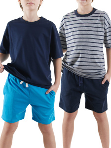 2 Pack Boy Navy&Blue Shorts - Denokids