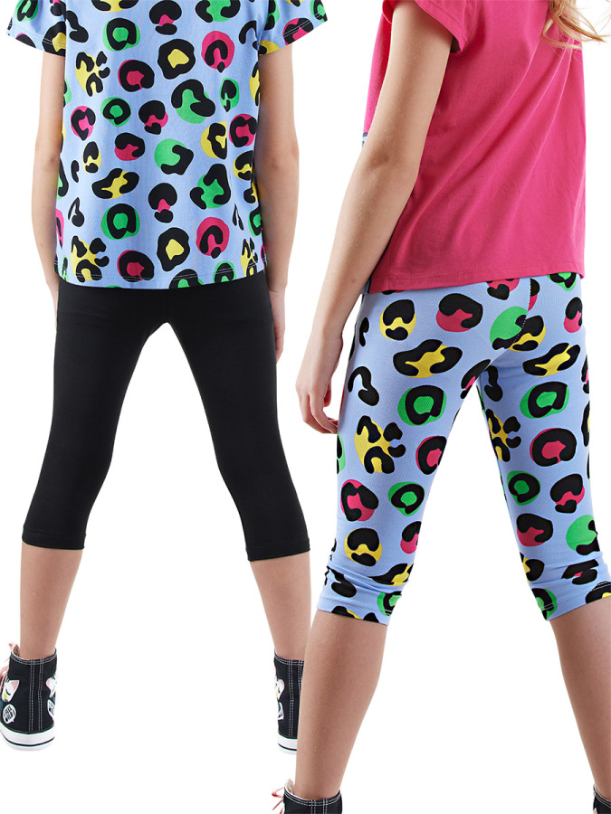 2 Pack Girl Black&Leopard Leggings - 2