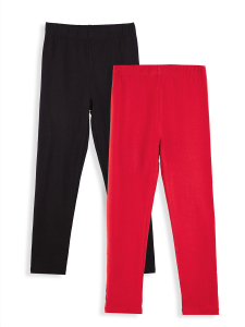 2-Pack Girl Leggings Black&Red - 4