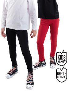 2-Pack Girl Leggings Black&Red - Denokids