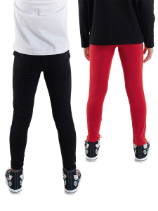 2-Pack Girl Leggings Black&Red - Denokids