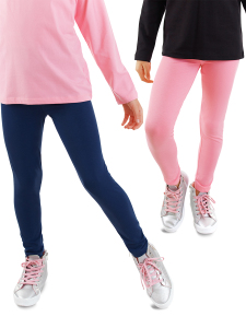 2-Pack Girl Leggings Pink&Navy - 1