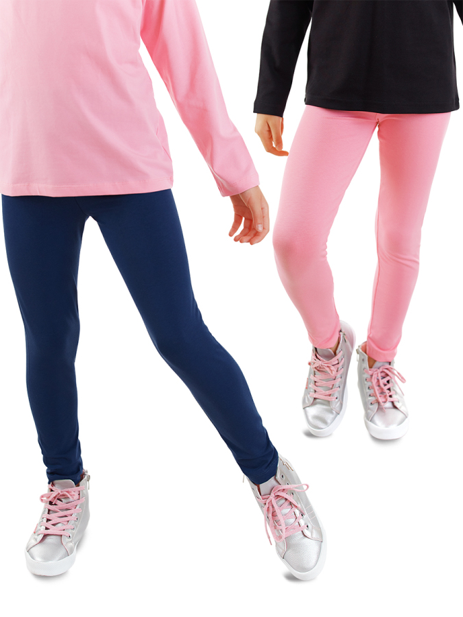 2-Pack Girl Leggings Pink&Navy - 1