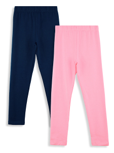 2-Pack Girl Leggings Pink&Navy - 4