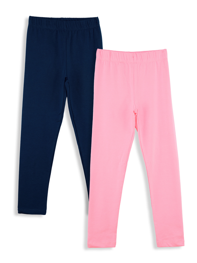 2-Pack Girl Leggings Pink&Navy - 3