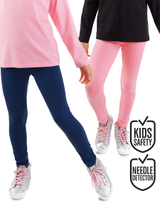 2-Pack Girl Leggings Pink&Navy - Denokids