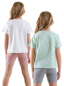 2 Pack Girl Pyjama Set Flowers - 3