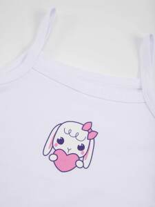 2 Pack Girls Pink&Off White Vests - 3