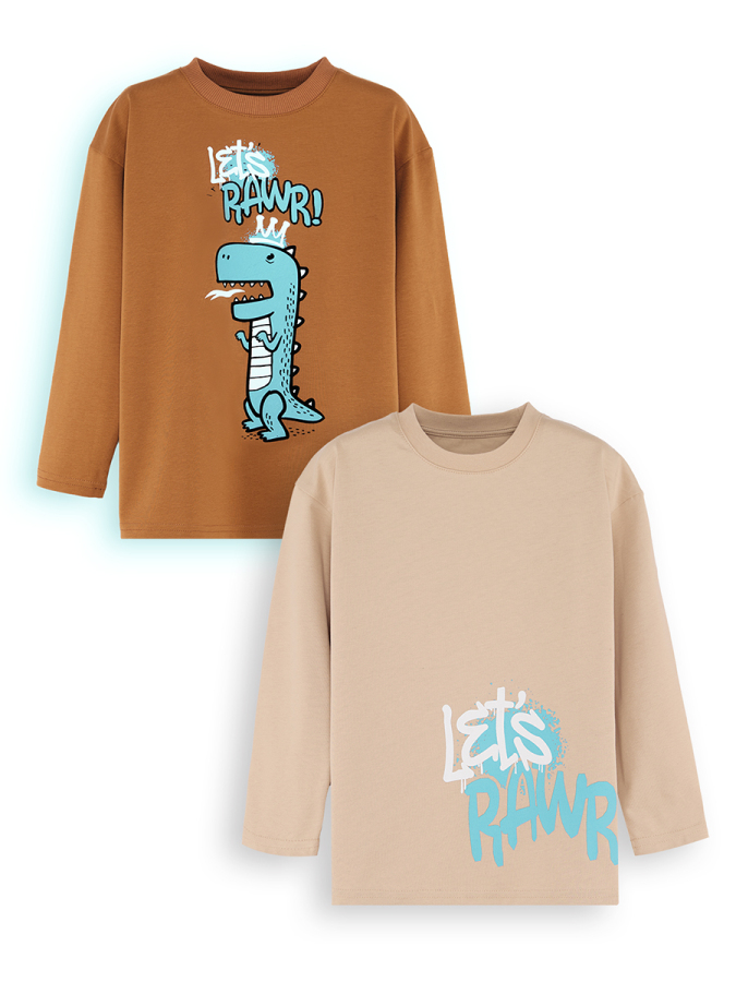 2-Pack Lets Rawr Boy T-shirt - 3
