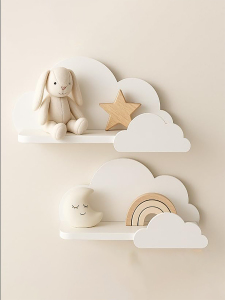 2’li Beyaz Bulut Raf Seti - 2