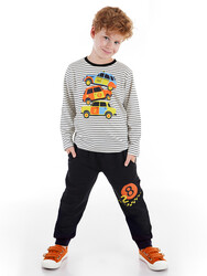 3 Cars Boy T-shirt&Pants Set - Thumbnail