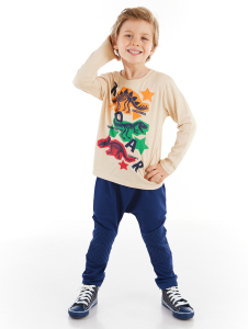 3 Dinos Boy T-shirt&Pants Set - Mushi