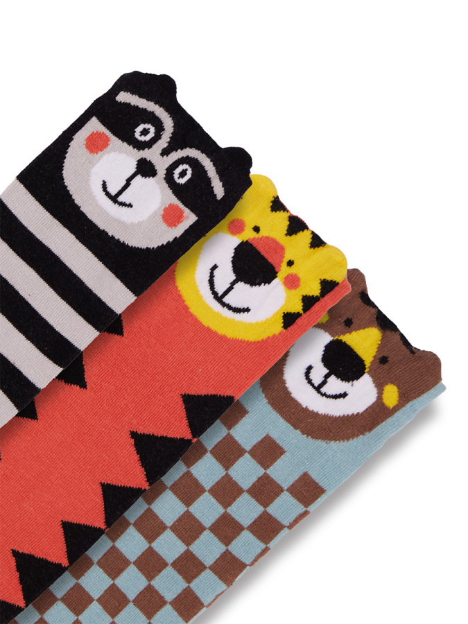 3-Pack Boxed Boy Animals Socks - 2