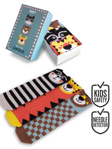 3-Pack Boxed Boy Animals Socks - Denokids