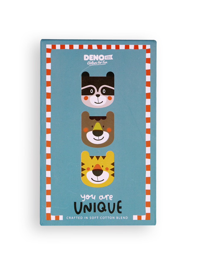 3-Pack Boxed Boy Animals Socks - 4