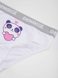 3 Pack Girls Pink&White&Mint Hipster Briefs - Thumbnail
