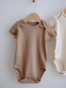 3lü Pamuklu Kaşkorse Kısa Kollu Body Set Renkli - 4