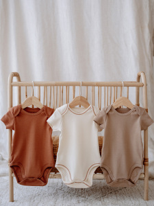3lü Pamuklu Kaşkorse Kısa Kollu Body Set Renkli - 5
