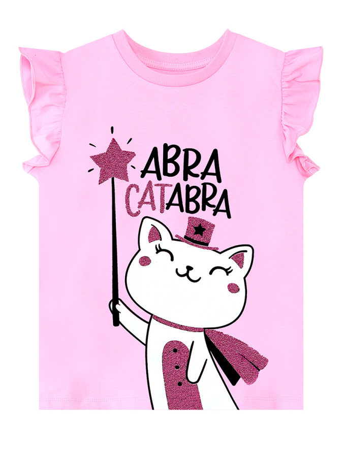 Abra Catabra Fırfırlı Kız Çocuk Yazlık T-Shirt Şort Takım - 6