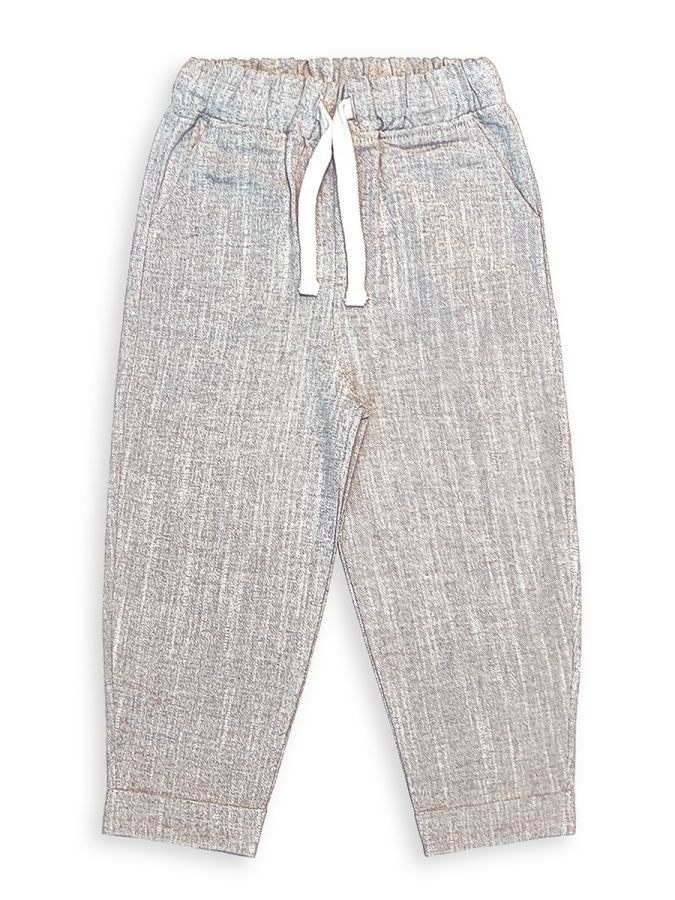 Erkek Kız Çocuk Unisex Pantolon Dokuma Bol Kesim Duble Paça İlkbahar/Yaz 2-8 Yaş - 4