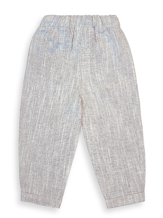 Erkek Kız Çocuk Unisex Pantolon Dokuma Bol Kesim Duble Paça İlkbahar/Yaz 2-8 Yaş - 5