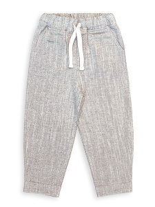 Erkek Kız Çocuk Unisex Pantolon Dokuma Bol Kesim Duble Paça İlkbahar/Yaz 2-8 Yaş - 4