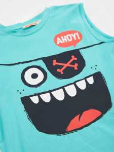 Ahoy Erkek Çocuk T-shirt Kapri Şort Takım - Denokids