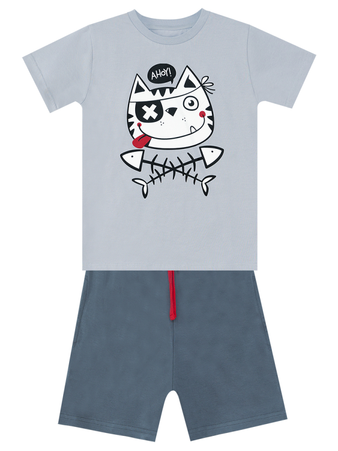 Ahoy Kedi Erkek Çocuk Yazlık T-shirt Şort Takım - 3