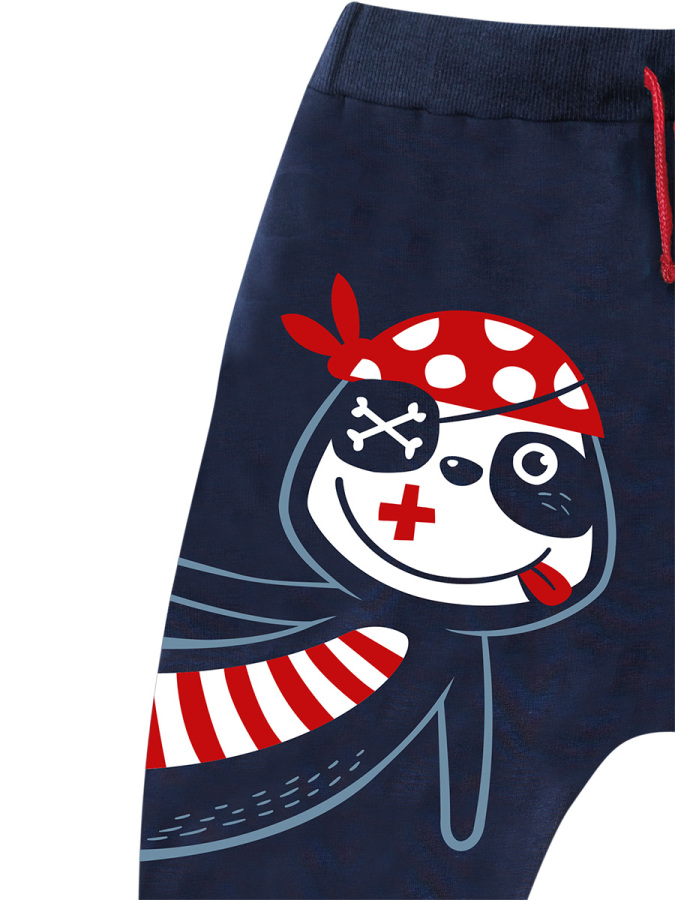 Tembel Hayvan Erkek Çocuk Yazlık T-shirt Kapri Takım - 2