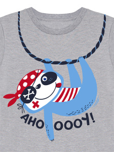 Tembel Hayvan Erkek Çocuk Yazlık T-shirt Kapri Takım - 8