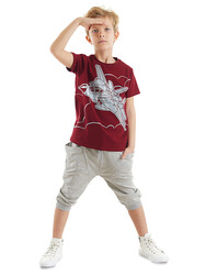 Air Plane Boy T-shirt&Harem Pants Set - Thumbnail